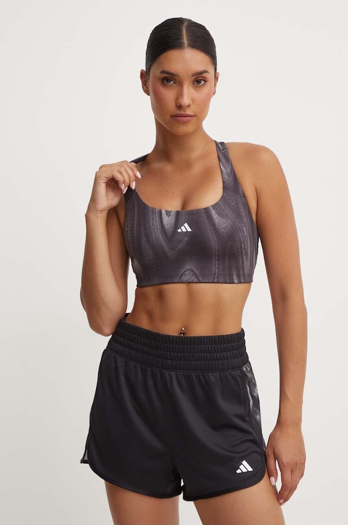 Sportovní podprsenka adidas Performance Powerimpact jemně vyztužené šedá IW9961