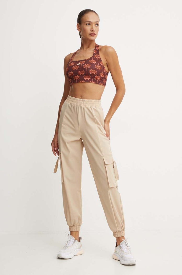 Športová podprsenka adidas Performance x FARM Rio JE4031 hnedá AW24