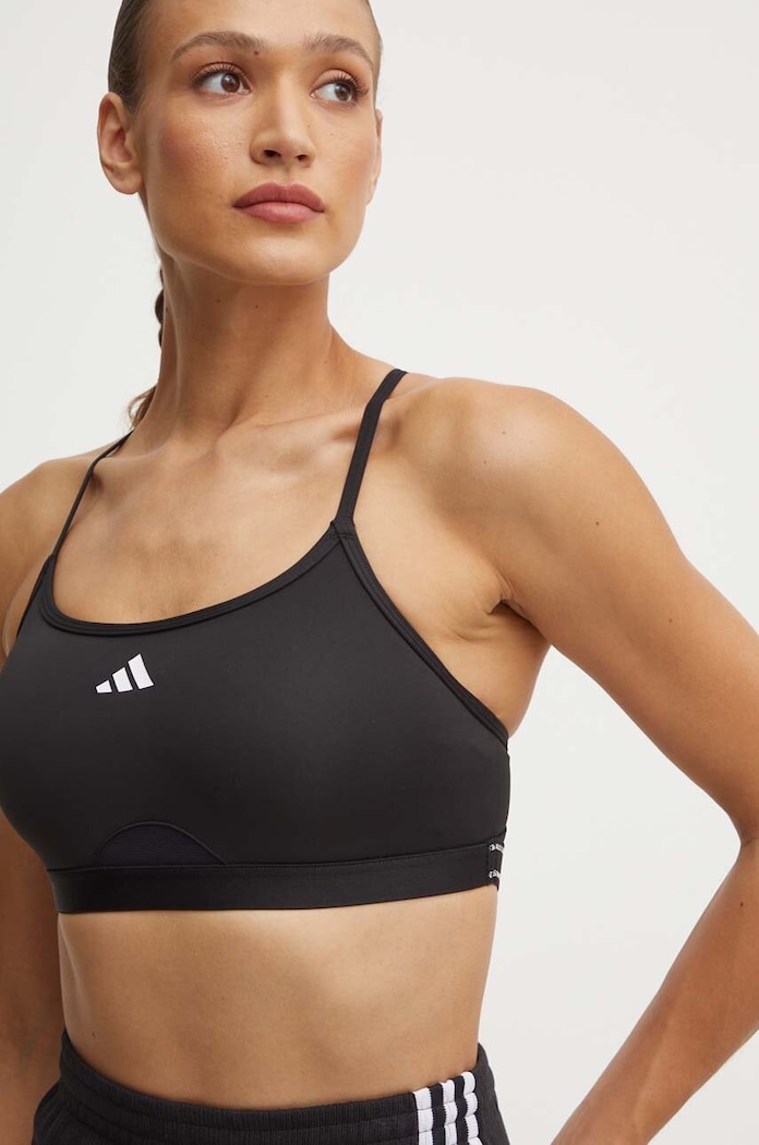 adidas Performance biustonosz sportowy Aeroreact bez fiszbinów czarny JF3344