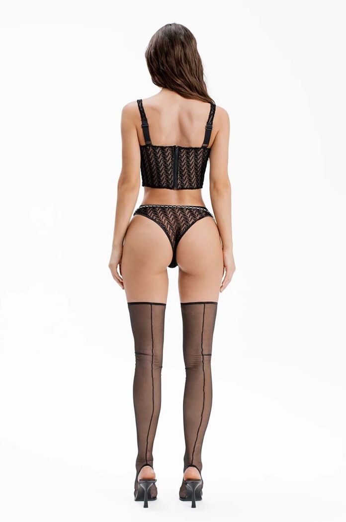 Brazilian στρινγκ GOD SAVE QUEENS ALIZEE PANTIES GSQ.106.121 μαύρο