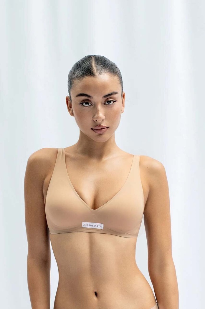 GOD SAVE QUEENS Braletka SECOND SKIN BRALETTE PUSH UP GSQ.135.111 beżowy AA00
