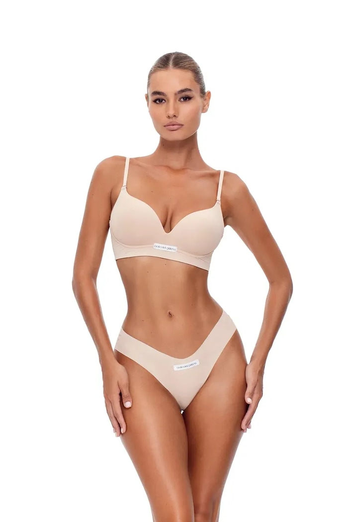 Modrček GOD SAVE QUEENS SECOND SKIN BRA WIRE-FREE GSQ.135.114 bež SS26