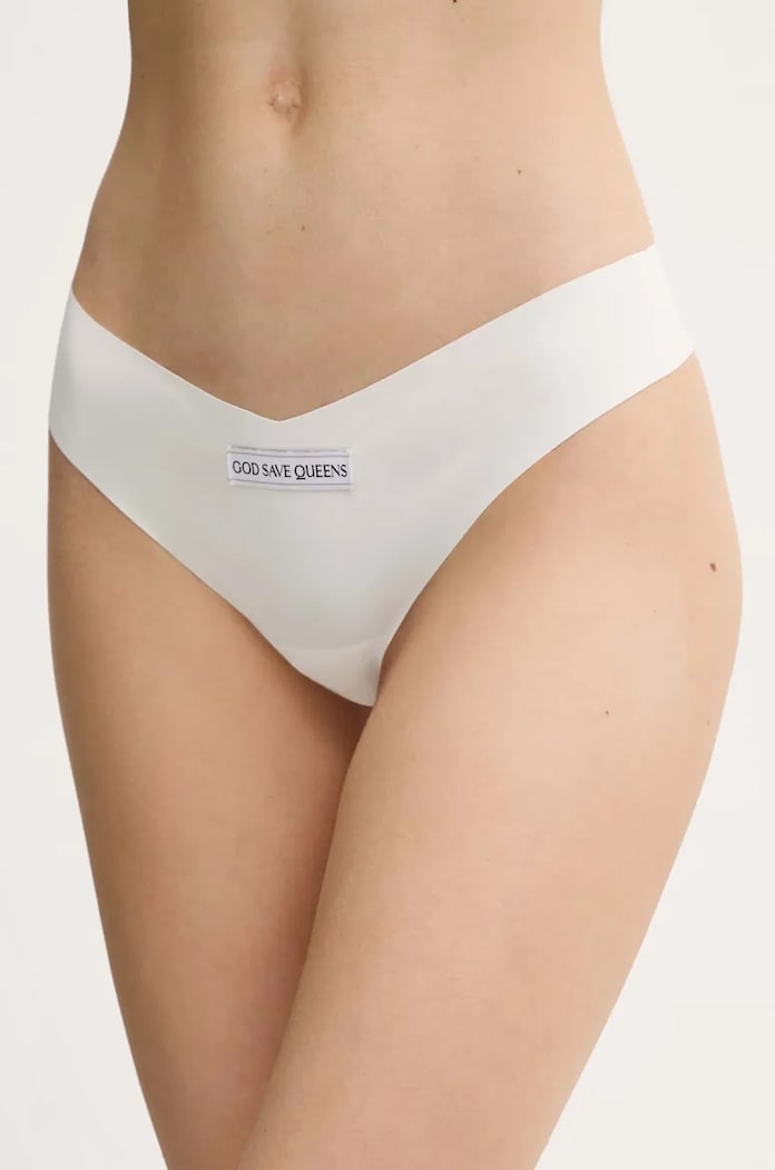 Brazilke GOD SAVE QUEENS SECOND SKIN PANTY BRAZILIAN pletivo bijela GSQ.135.125