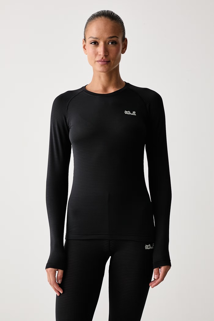 Jack Wolfskin Longsleeve funkcyjny damski Infinite Warm czarny A60319