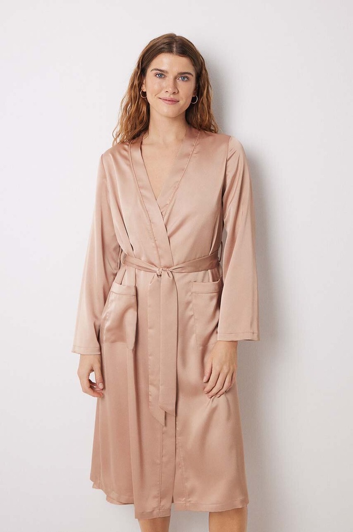 Kućni ogrtač women'secret SENSE 1 AND 2 saten bež 2538172