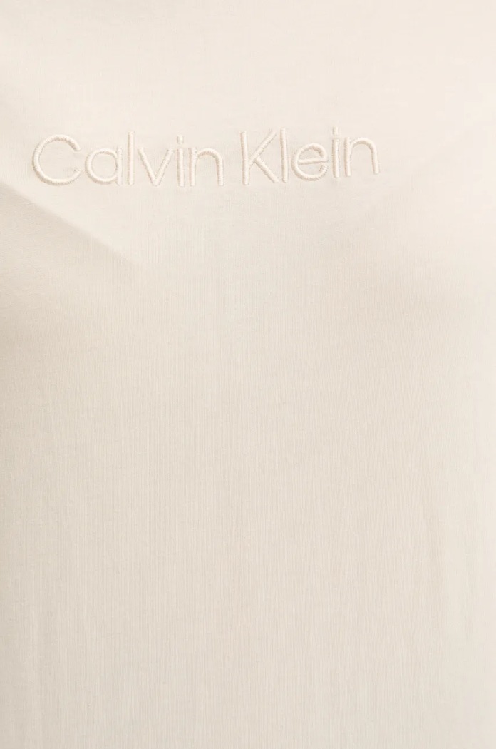 Домашна тениска от памук Calvin Klein Underwear бежов 000QS7328E