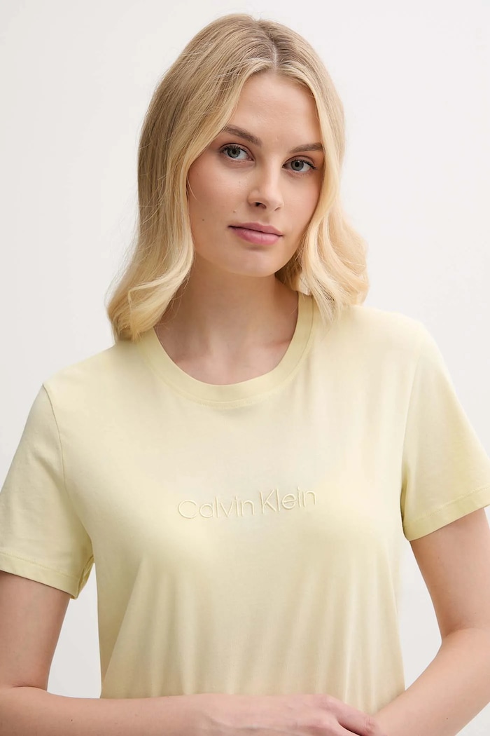 Odjeća Pamučna homewear majica Calvin Klein Underwear 000QS7328E zlatna