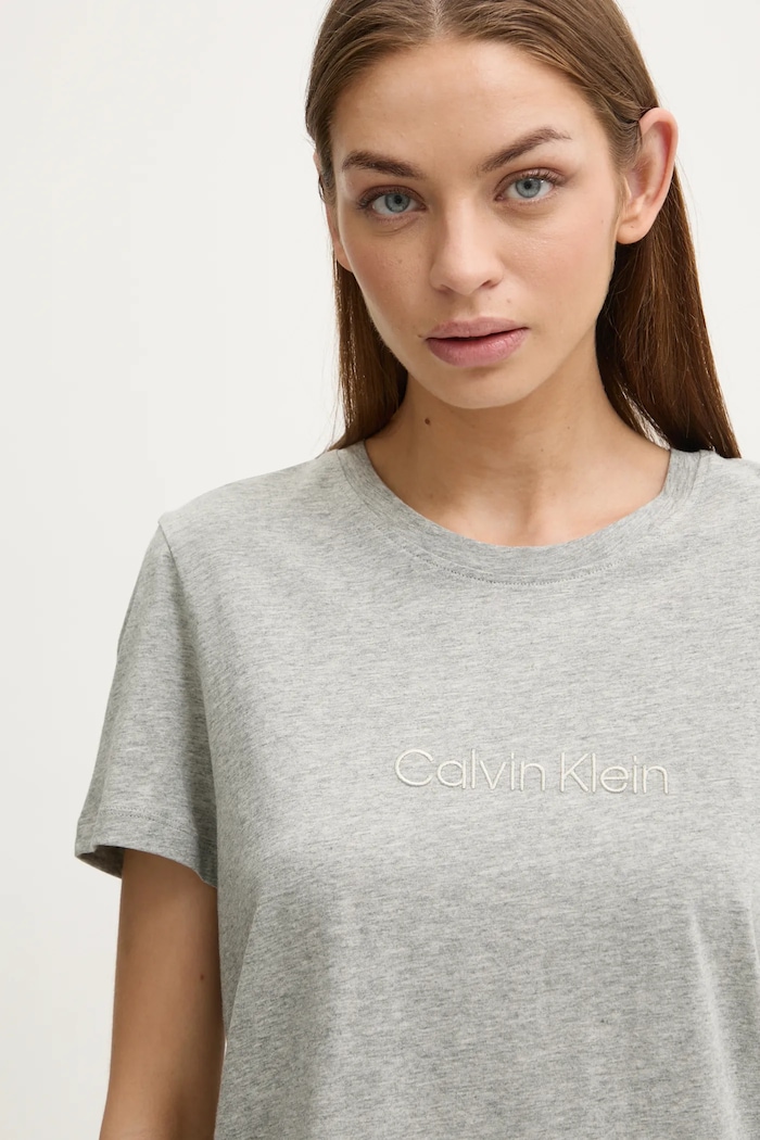 Oblečenie Calvin Klein Underwear Bavlnené elegantné tričko Calvin Klein Underwear 000QS7328E sivá