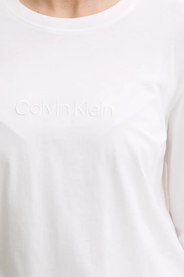 Calvin Klein Underwear longsleeve bawełniany lounge 000QS7332E biały