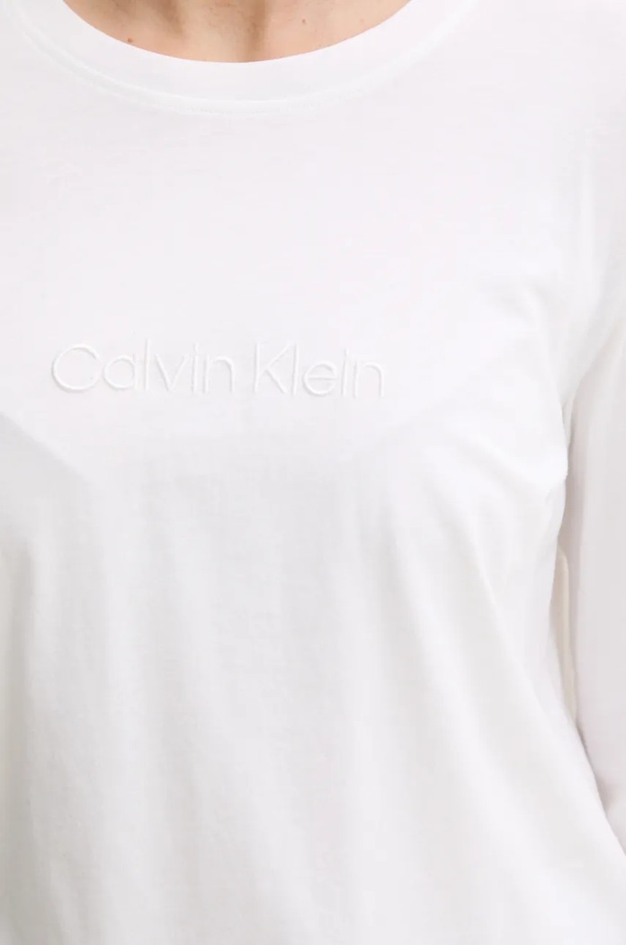 Calvin Klein Underwear longsleeve bawełniany lounge 000QS7332E biały