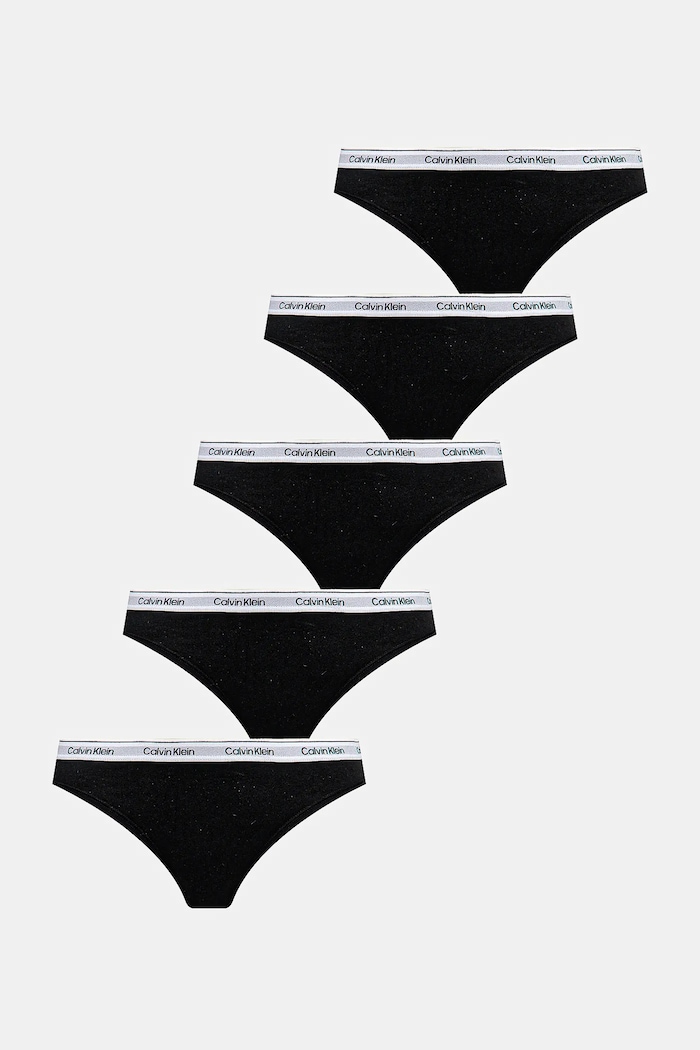 Calvin Klein Underwear stringi 5-pack bawełna czarny 000QD5221E