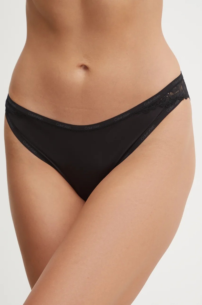 Brazílske nohavičky Calvin Klein Underwear nohavičky čierna 000QF7829E