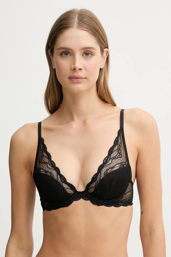 Podprsenka Calvin Klein Underwear čipka čierna 000QF8121E