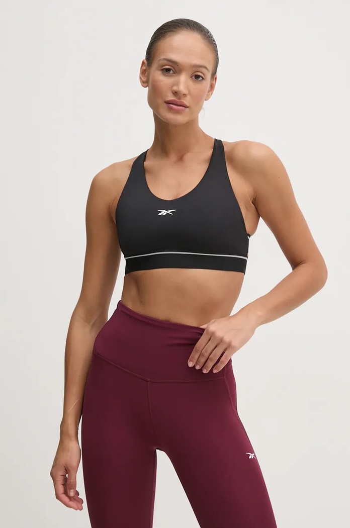 Sportski grudnjak Reebok Team print crna 100205709