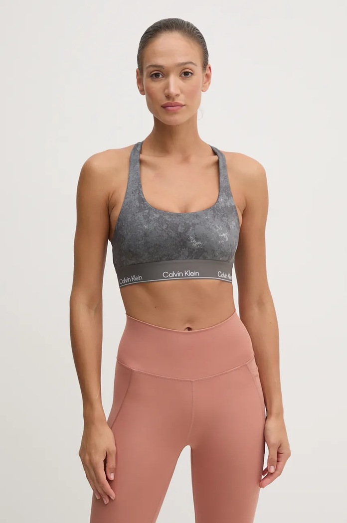 Αθλητικό σουτιέν Calvin Klein Performance μαλακό γκρί 00GWF4K165