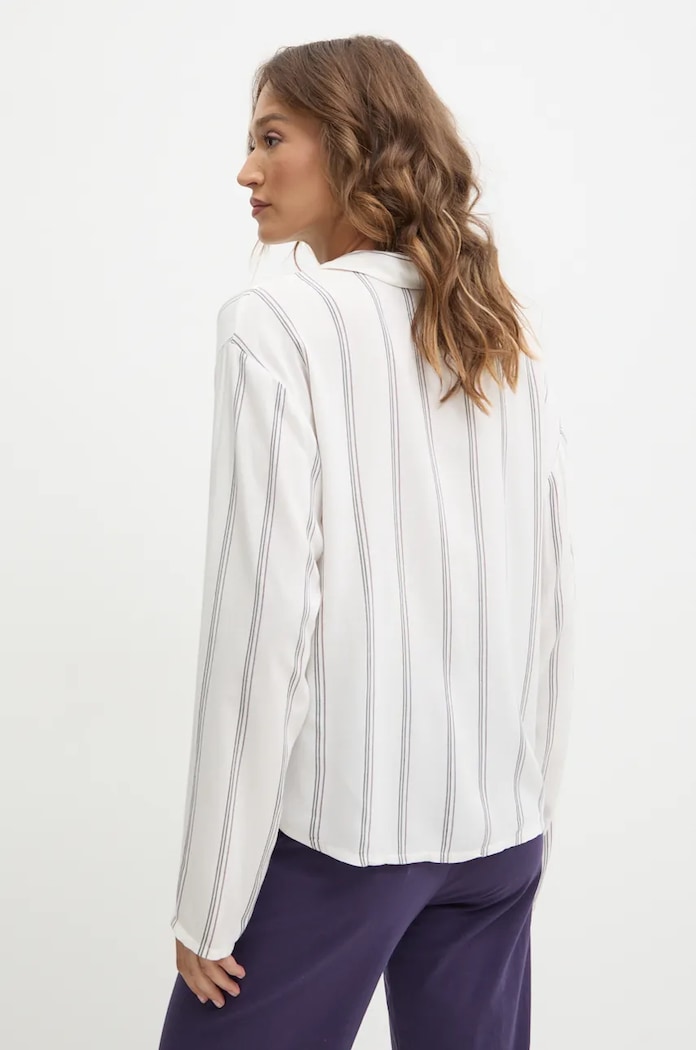 Tommy Hilfiger koszula piżamowa UW0UW05614 beżowy AW24