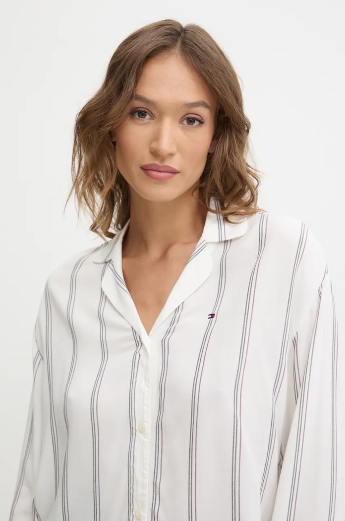 Odzież Tommy Hilfiger koszula piżamowa UW0UW05614 beżowy
