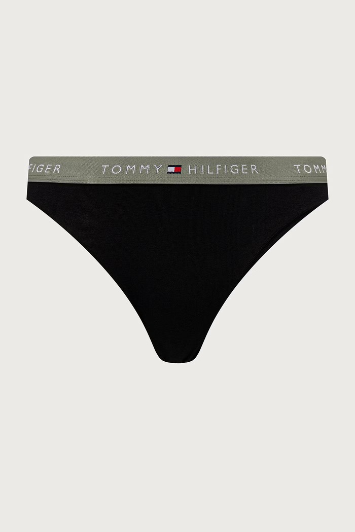 Odzież Tommy Hilfiger Figi damskie bawełniane z elastanem 3-pack UW0UW05529 czarny