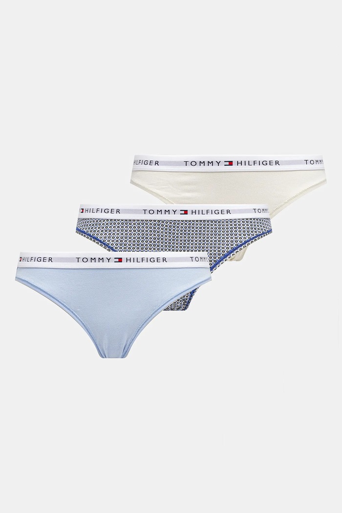 Tommy Hilfiger stringi damskie 3-pack wzorzyste biały UW0UW05530