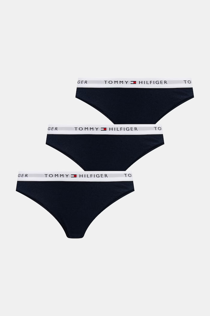 Tommy Hilfiger tangá dámske 3-pak tmavomodrá UW0UW05530