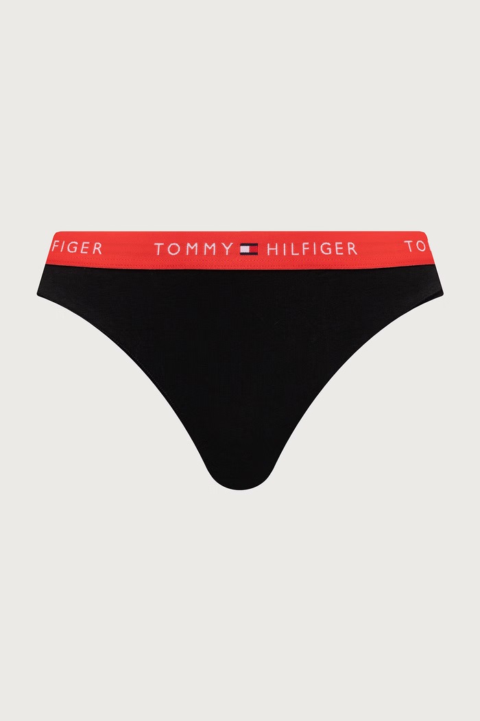 Stringi damskie 3-pack Tommy Hilfiger UW0UW05530 czarny