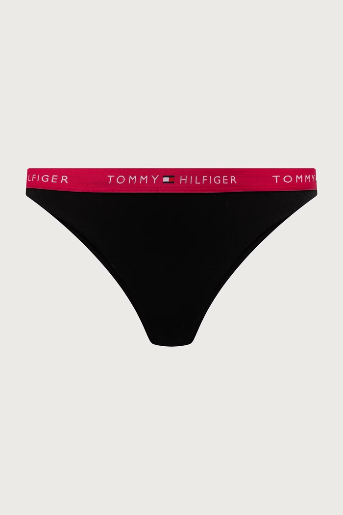 Tommy Hilfiger tanga dámské 3-pack černá UW0UW05530