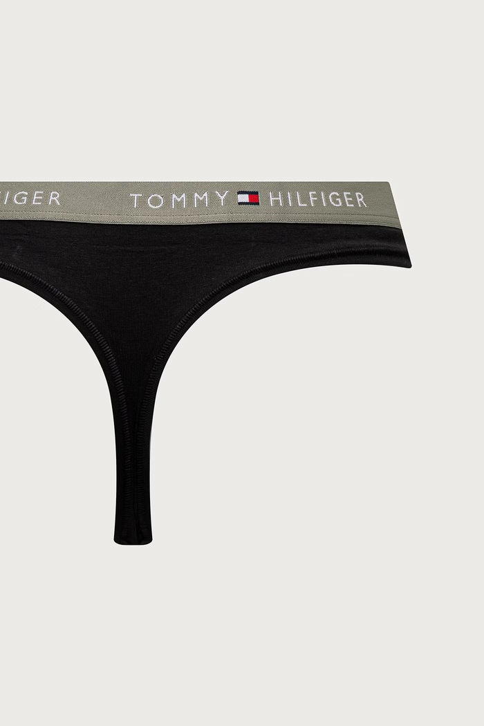 Tommy Hilfiger tanga dámské 3-pack UW0UW05530 černá