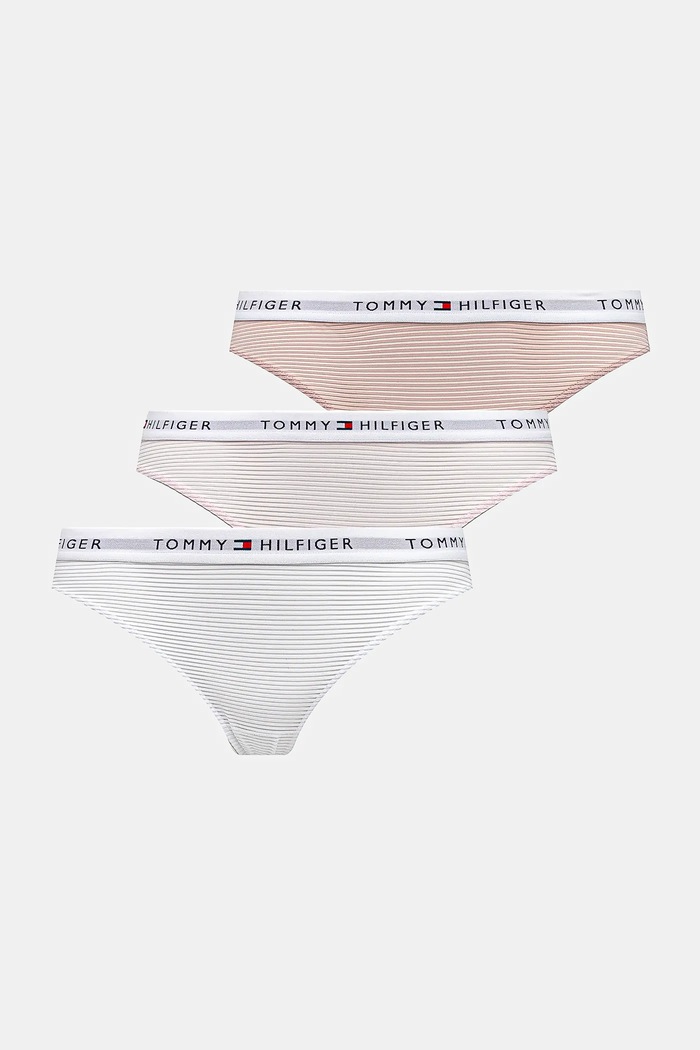 Σλιπ Tommy Hilfiger 3-pack πλεκτό ύφασμα λευκό UW0UW05531