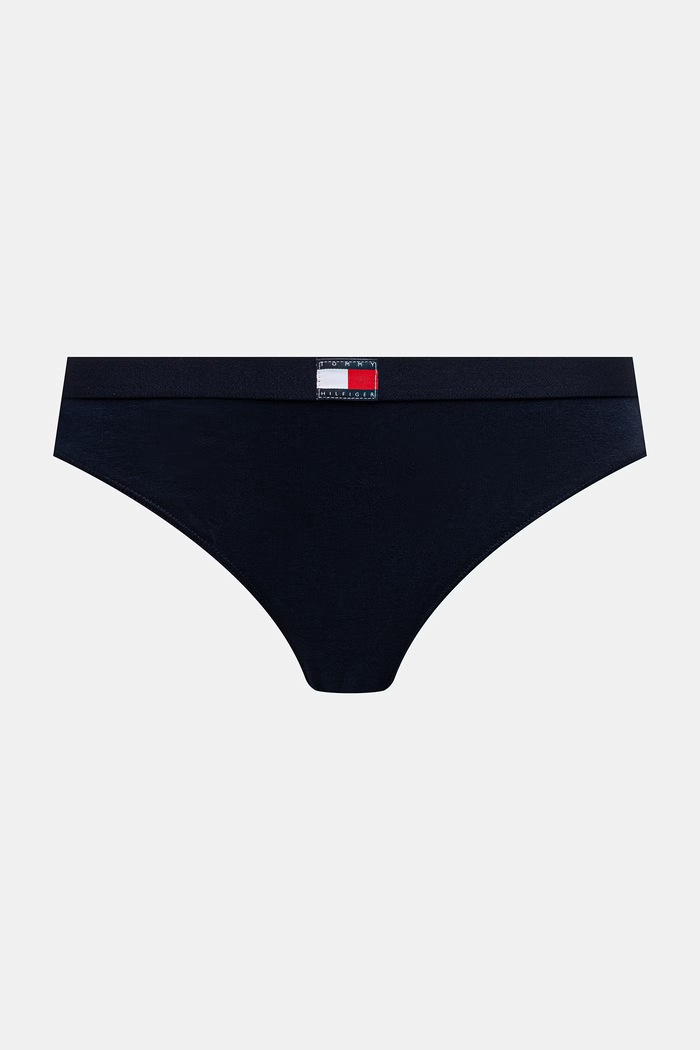 Oblečenie Tommy Hilfiger tangá dámske bavlnené s elastanom 5-pak UW0UW05642 tmavomodrá