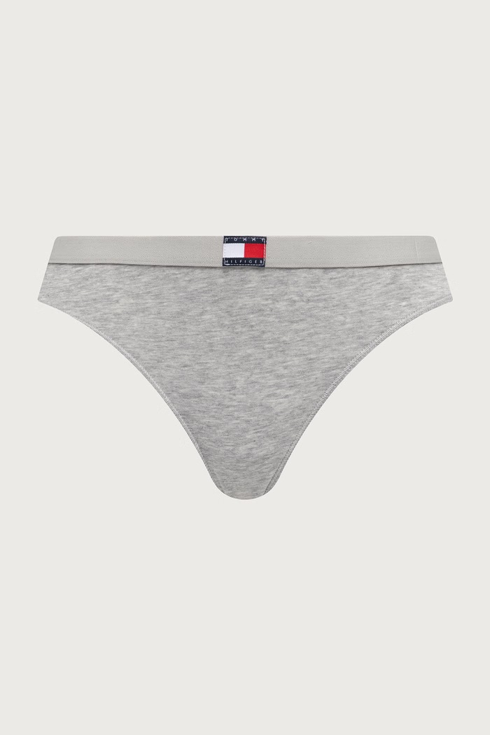 Odzież Tommy Hilfiger Stringi damskie bawełniane z elastanem 5-pack UW0UW05642 szary