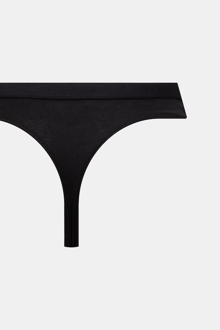 Tommy Hilfiger tangá dámske bavlnené s elastanom 5-pak UW0UW05642 čierna