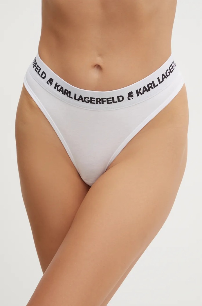 Karl Lagerfeld stringi 3-pack dzianina czarny 246W2113
