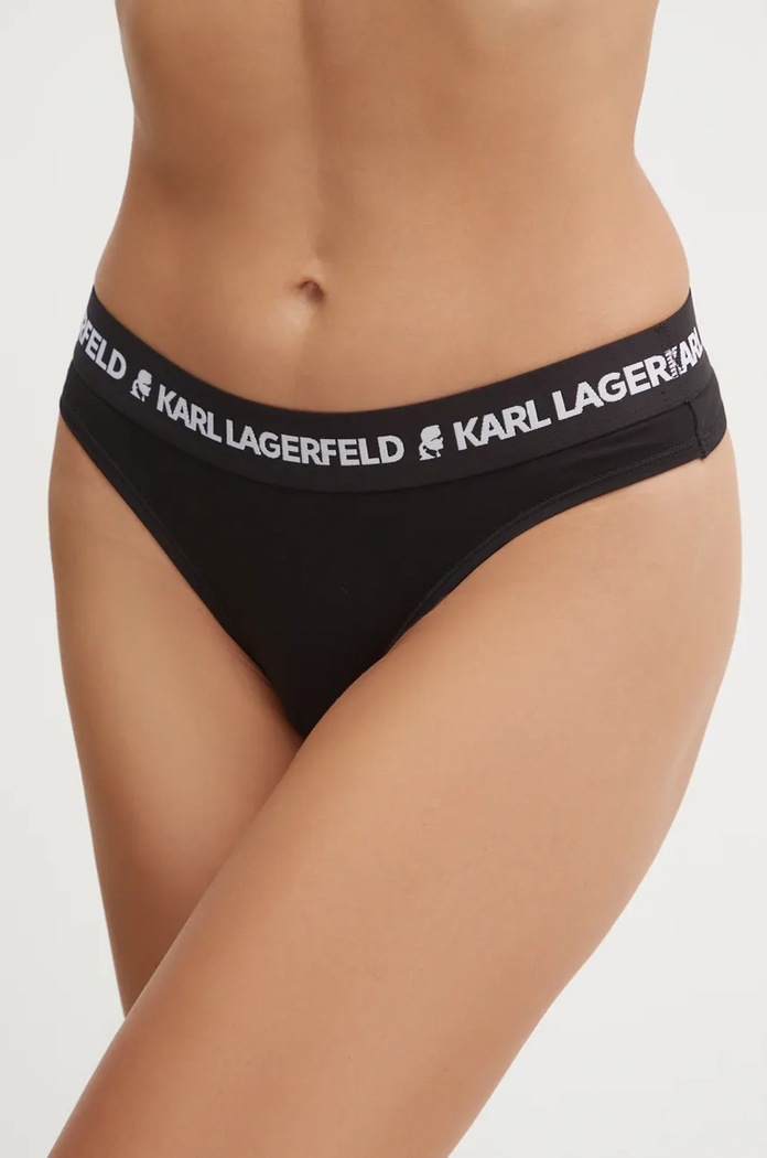 Karl Lagerfeld stringi 3-pack 246W2113 czarny AW24