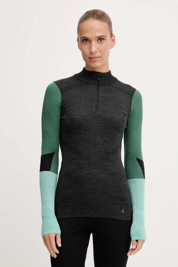 Smartwool Longsleeve funcțional Intraknit Thermal Merino Base Layer Colorblock gri SW002837