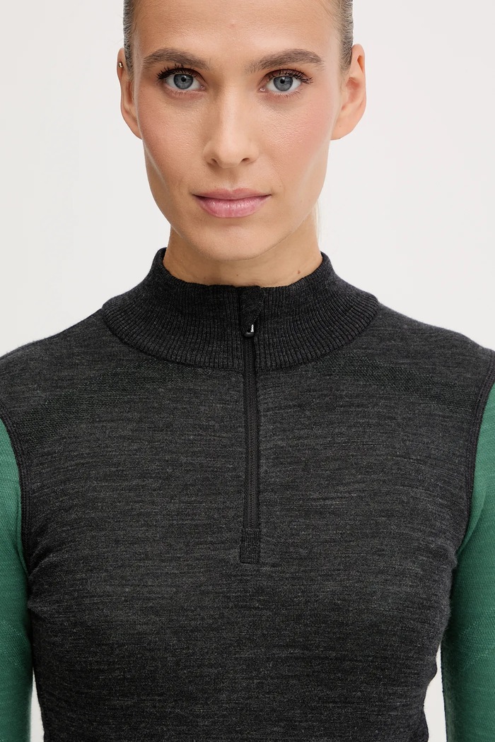 Longsleeve funcțional Intraknit Thermal Merino Base Layer Colorblock Smartwool SW002837 gri