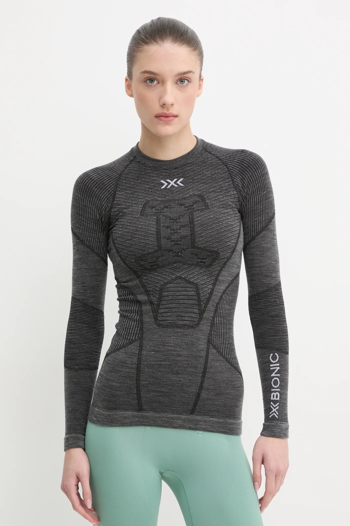 Funkční triko s dlouhým rukávem X-Bionic Symbio Merino zimní sporty šedá XM.YTB2W24W