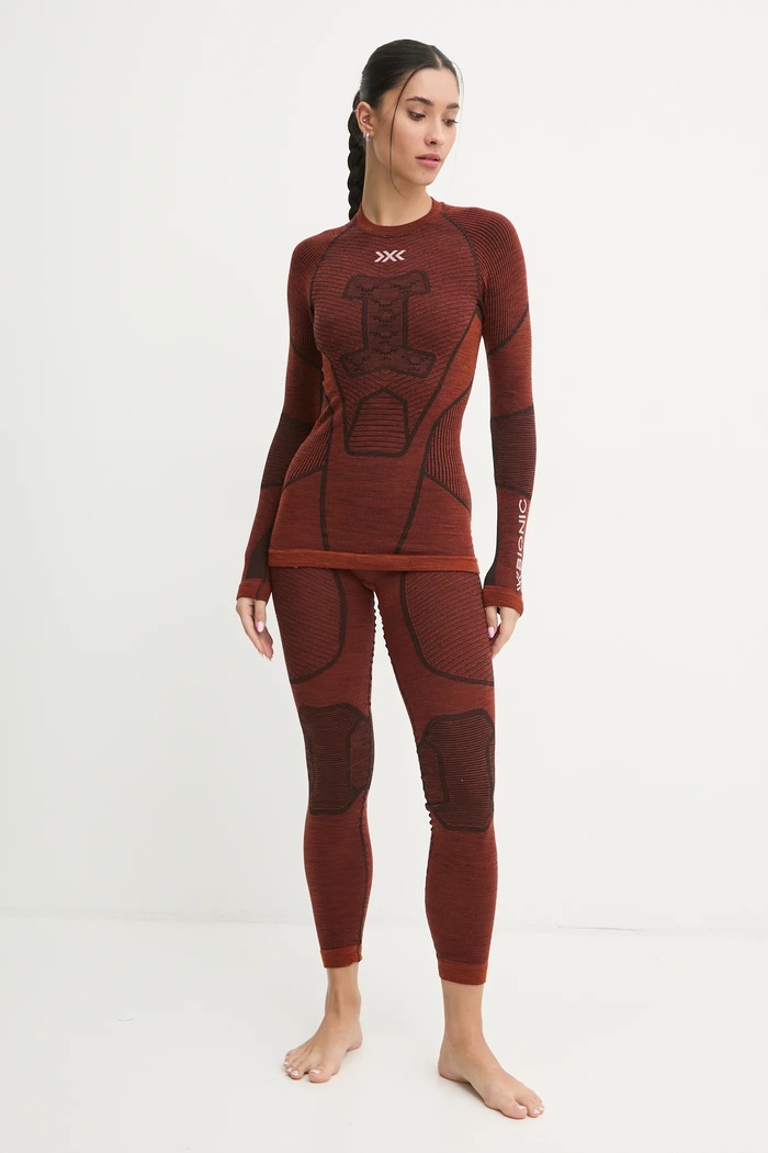 Funkční legíny X-Bionic Symbio Merino XM.YPP2W24W oranžová AW25