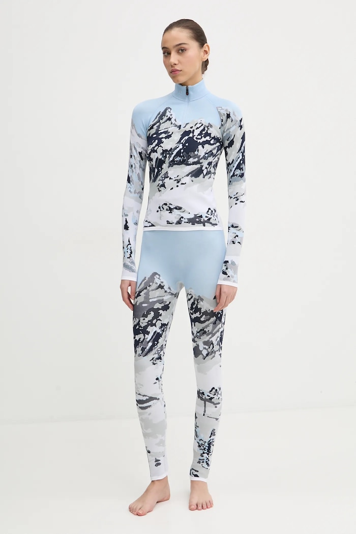 Perfect Moment Legginsy funkcyjne Perfect Jacquard W3001115.2241 niebieski AW24