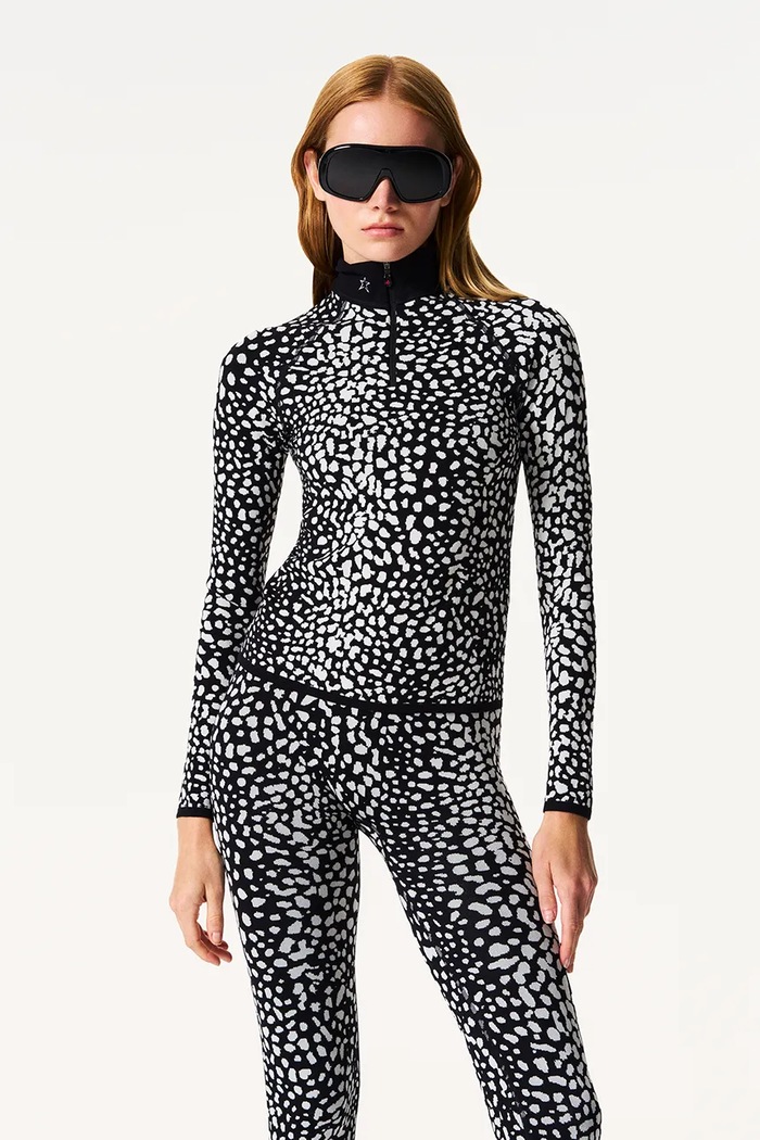 Perfect Moment Longsleeve funkcyjny Perfect Jacquard czarny W3001122