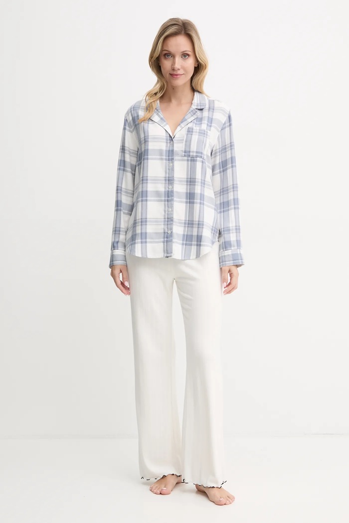 Πουκάμισο πιτζάμας Hollister Co. KI346.4058.110 μπλε AW24