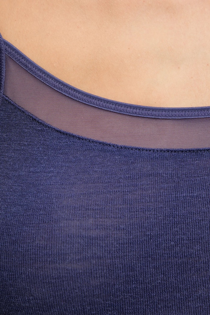 Chantelle top bieliźniany z wełny merino FEMILET FN1581 granatowy