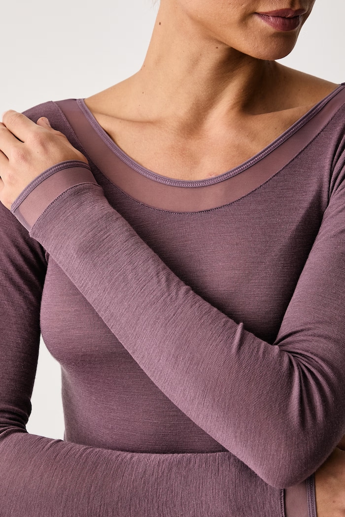 Legginsy termoaktywne damskie wełniane FEMILET Chantelle FN1584 fioletowy