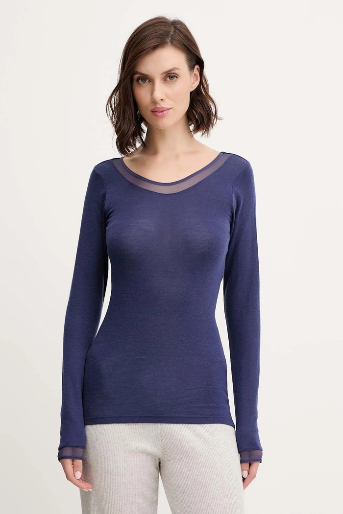 Chantelle longsleeve in cotone FEMILET blu FN1584