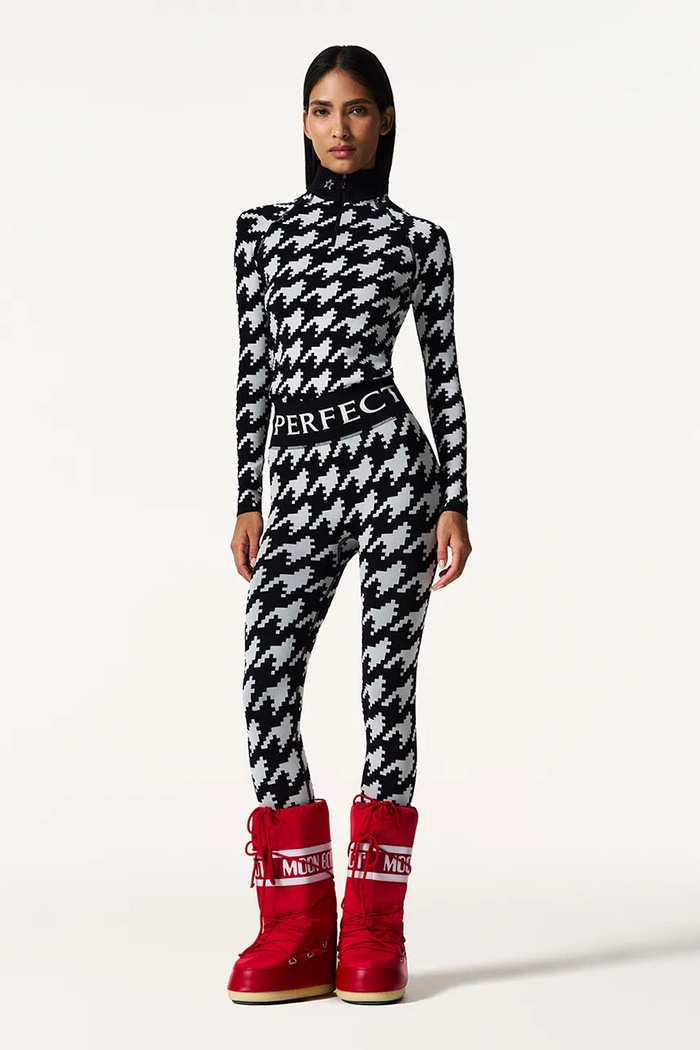 Perfect Moment Longsleeve funkcyjny damski wełniany Perfect Jacquard czarny W3001115
