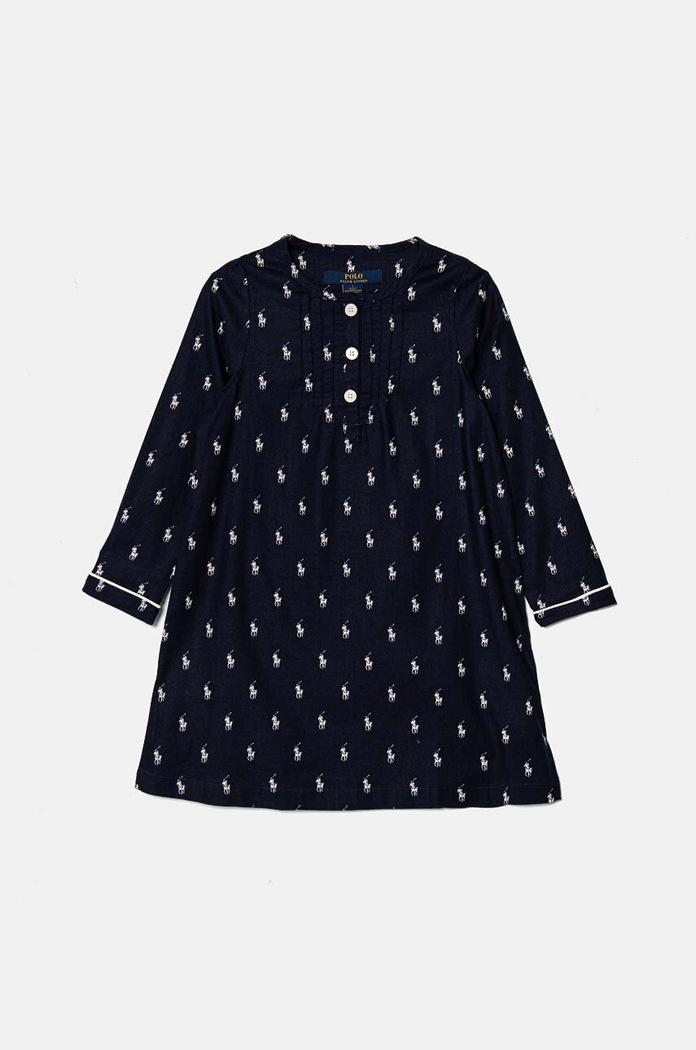 Polo Ralph Lauren koszula nocna bawełniana dziecięca koszulka nocna granatowy 4P0197