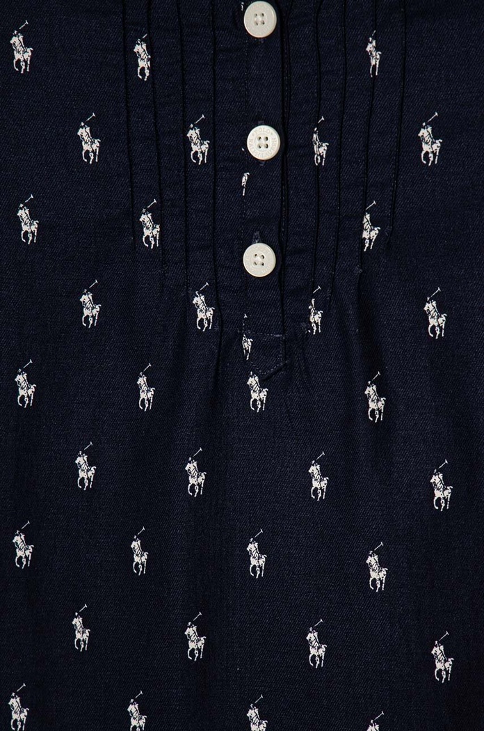 Dziewczynka Polo Ralph Lauren koszula nocna bawełniana dziecięca 4P0197 granatowy