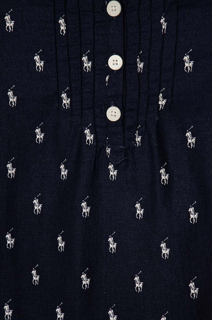 Dziewczynka Polo Ralph Lauren koszula nocna bawełniana dziecięca 4P0197 granatowy