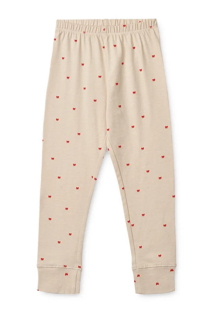 Момиче Детска памучна пижама Liewood Wilhelm Printed Pyjamas Set LW19854.G червен