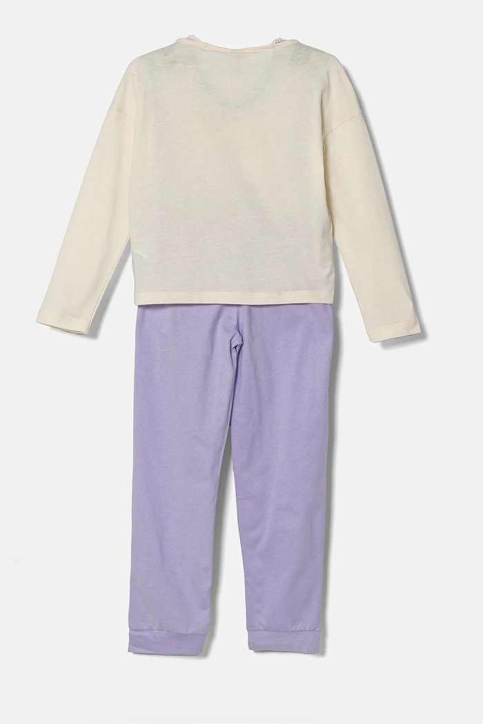 Dječja pamučna pidžama United Colors of Benetton 3VD00P07K.G.Seasonal bež AW24