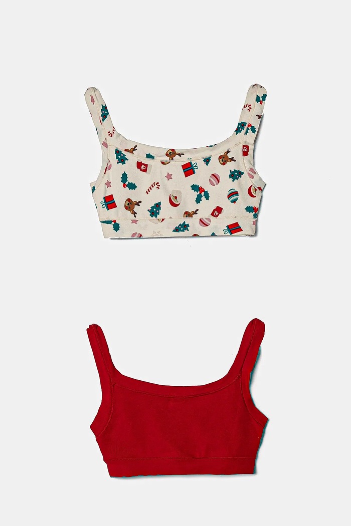 Σουτιέν United Colors of Benetton 2-pack μαλακό κόκκινο 3LFC0R006.G.Seasonal
